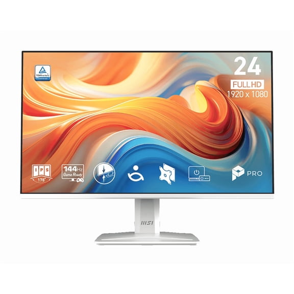 MSI 23.8" 1920 x 1080 (FHD) 144Hz 1ms (MPRT) / 4ms (GTG) IPS Monitor Tilt adjustable (PRO MP243W E14)