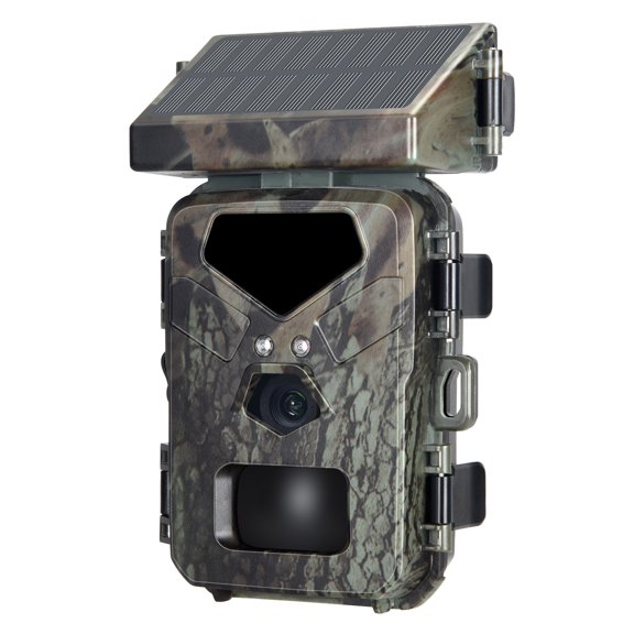 Lksixu Caméra de Chasse de Recherche Scientifique Extérieure Panneau Solaire Vision Nocturne Infrarouge Caméra de Surveillance 20MP Étang à Poissons Forêt Ferme Caméra Antivol IP65 Caméras HD d'Extérieur Électronique pour Maison Bureau
