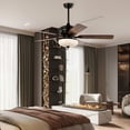 thumbnail image 4 of Gymax 52'' Ceiling Fan with 3 Wind Speeds 5 Reversible Blades & Remote Control Black, 4 of 10