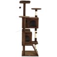 thumbnail image 1 of CoSoTower 63" Cat Tree, Multi-Level Cat Tower with Scratching Posts, Cat Condos, Bed, Platforms, Ramp, Toy Ball, Light Brown, 1 of 7
