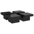 thumbnail image 2 of vidaXL Coffee Table High Gloss Black 90x90x28 cm Engineered Wood, 2 of 4