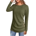 thumbnail image 1 of Women's Ribbed Sweater Set 2025 - Long Sleeve Tunic Leggings | Button Front Knit Pullover, 1 of 8