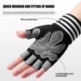 thumbnail image 2 of 1 Paire de Gants de Compression pour l'Arthrite - Gants pour Hommes Demi-Doigt L5D6, 2 of 9