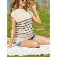 thumbnail image 3 of Charmo Womens Short Sleeve Sweater Tops Knit Cap Sleeve Sweater Tanks, 3 of 5