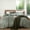 Grid Dark Green White, variant on JOLUSERE 100% Organic Cotton Gingham Duvet Cover King Set, 3-Piece Linen Like Textured Breathable Soft Comforter Cover (Sage Green Gingham)