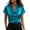 Sky Blue, variant on Pisexur Womens Blouses Classic Satin Silk Cowl Neck Short Sleeves Tops for Women Casual Business Blouses for Women Office Work Ladies Top Comfortable Solid Color Going Out Tops S-2XL Black
