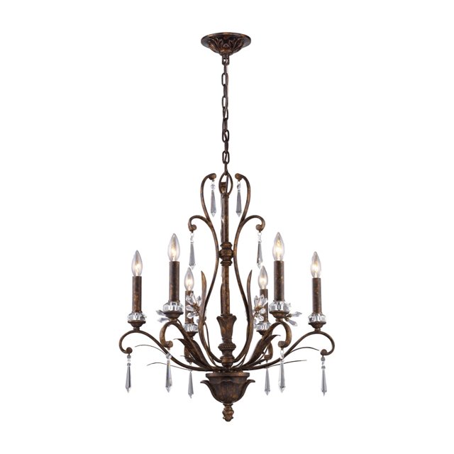 ElkGroup International 2183/6 Lustre Léger en Bronze Brûlé