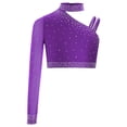 thumbnail image 4 of Manyakai Gymnastic Dance Outfits for Girls Latin Jazz Dance Performance Costumes Athletic Sports Workout Purple 16, 4 of 7