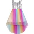 thumbnail image 1 of Girls Dress Sequin Mesh Party Wedding Princess Tulle 10 Years, 1 of 4