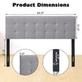 thumbnail image 3 of Costway Full/Queen Size Headboard Linen Fabric Upholstered Button Tufted Solid Wood Leg, 3 of 10