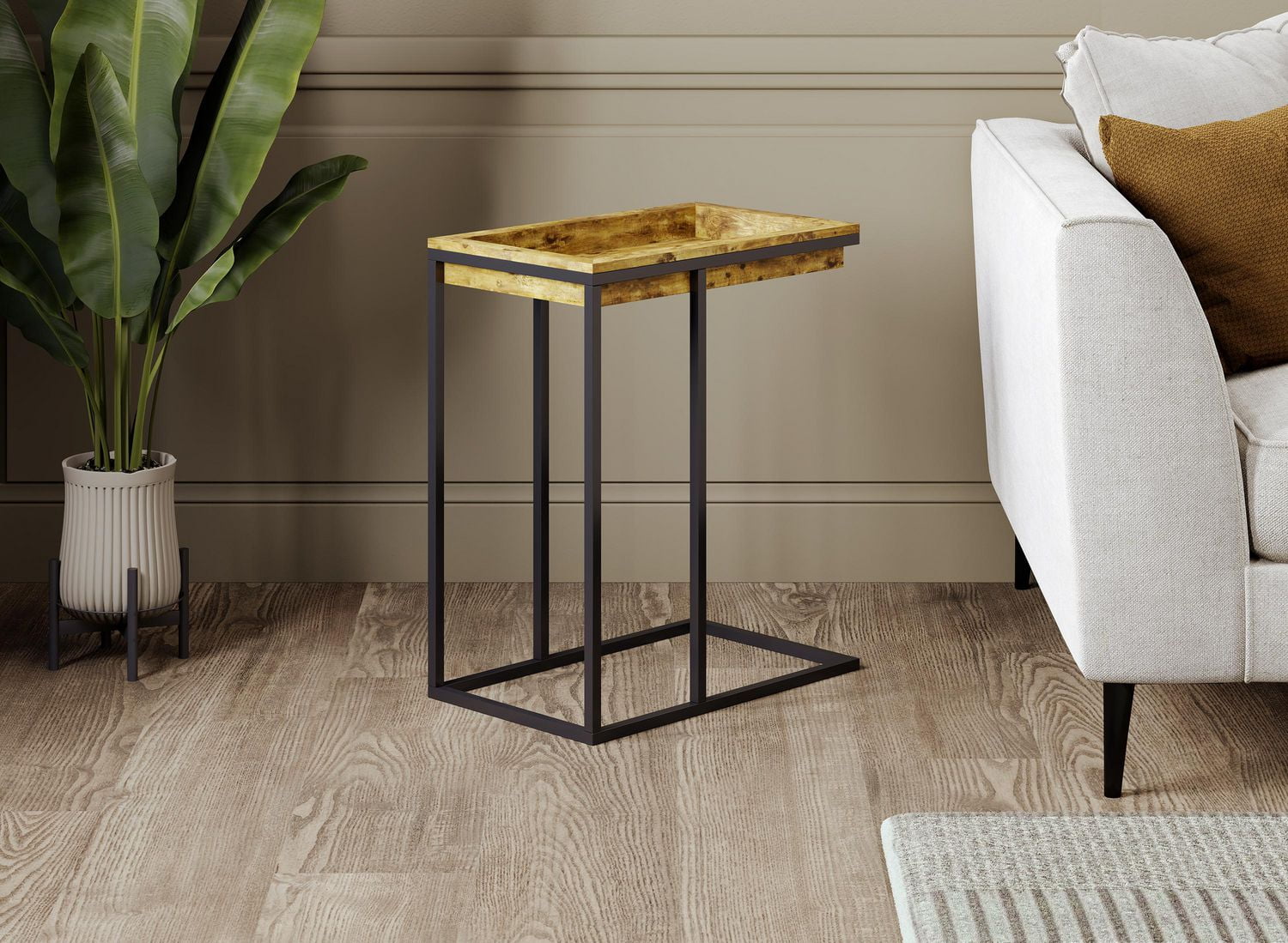Side Table. End Table Living Room. Bedside Table or Night Stand. Small Entry Table. Easy To Assemble. Reclaimed Wood Look