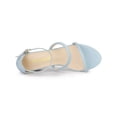 thumbnail image 4 of BLISSFUL STEP Women's Open Toe Strappy Block Heel Sandals Sky Blue 8, 4 of 7