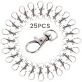 thumbnail image 4 of CHOK 25/50/75/100pcs Swivel Lobster Clasp Clips Hook Alloy Key Ring Split Keychain Durable Diy Keyring Hook, 4 of 13