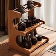 thumbnail image 1 of Étagère de Bureau à Plusieurs Niveaux pour Gobelets d'Eau et Cosmétiques, Petit Support de Rangement, Poste de Travail de Bureau, Organisation, Étagère d'Exposition à Niveaux, 1 of 6