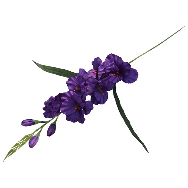 Artificial Gladiolus Flower Artificial Flower Wedding Flower with Stem for Party Dark
