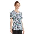 thumbnail image 3 of Scrubstar Women's Painterly Cheetah V-Neck Print Scrub Top ​, 3 of 5