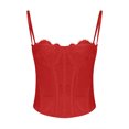 thumbnail image 4 of LSLJS Solid Color Versatile Women Tight Fitting Corset with Lace Lace Lace and Top, Womens Camisole Tank Tops, 4 of 5