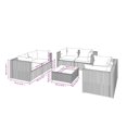 thumbnail image 4 of vidaXL 7 Piece Garden Lounge Set with Cushions Poly Rattan Brown, 4 of 4