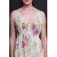 thumbnail image 3 of Bimba Robe Longue Maxi à Imprimé Floral pour Femmes, Col en V, Tenue de Villégiature d'Été - Moyen, 3 of 4