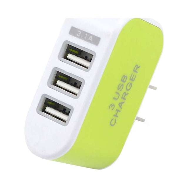 Universal Candy Color 3 USB Multi-Port Wall Charger power adapter; USB US Plug Wall Adapter Cube Block AC 110-220V 5V