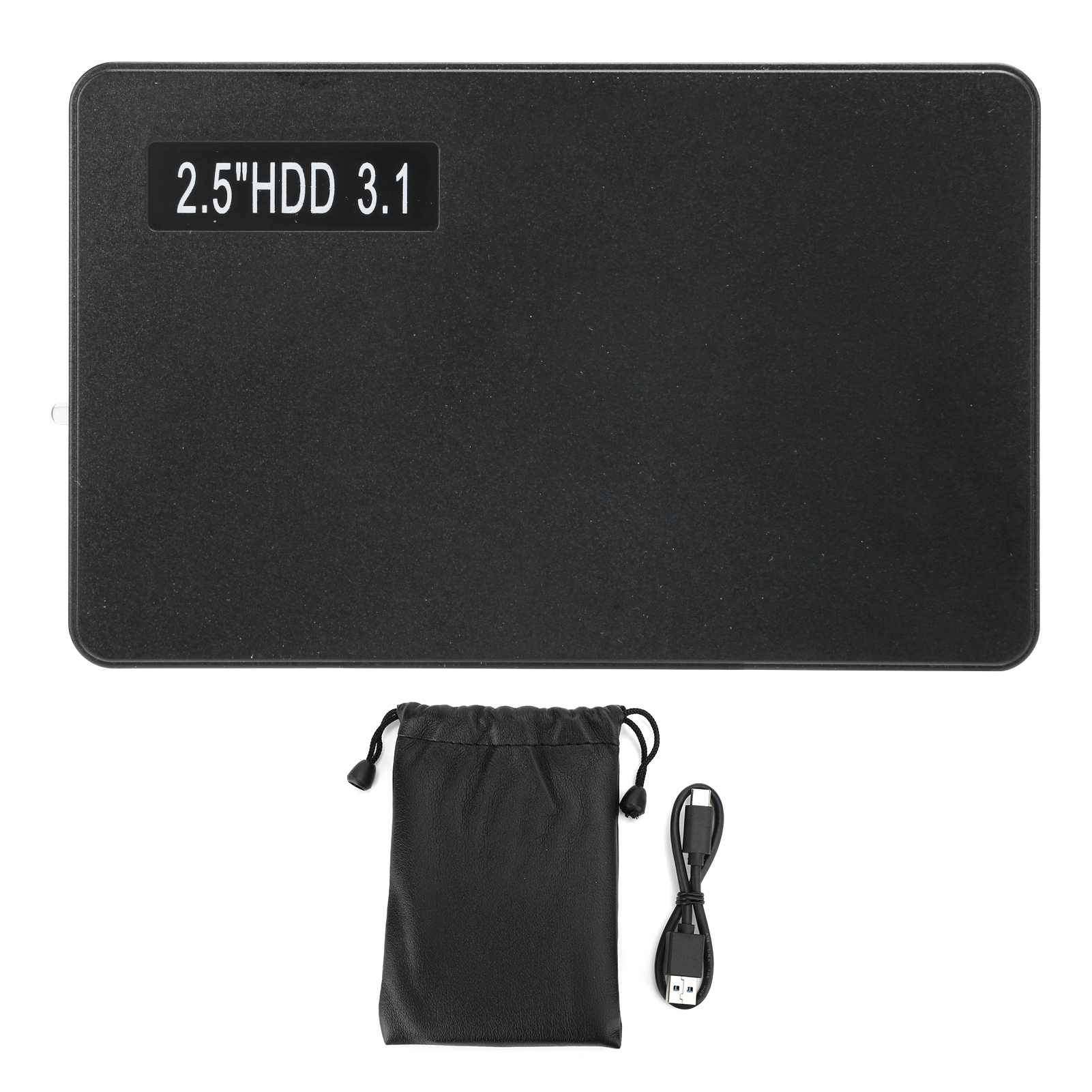 Mobile Hard Disk 2.5in External Case USB3.1 High Speed Drive Basic Storage YD0015 Black250G