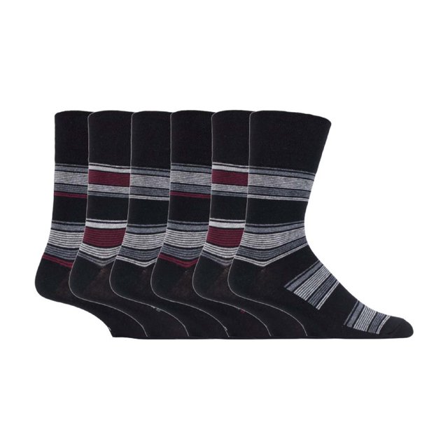 Gentle Grip - 6 Pairs Mens Gentle Grip Non Elastic Socks