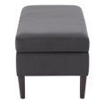 thumbnail image 2 of CorLiving Perry Velvet Storage Ottoman, Dark Grey, 2 of 9