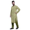 thumbnail image 2 of Atasi Kurta Pyjama de Fête pour Hommes Col Mandarin Manches Longues Kurta Pyjama Ethnique, 2 of 5