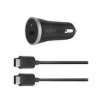Belkin Chargeur de voiture - Adaptateur d'alimentation pour voiture - 15 watt (USB) - noir foncé