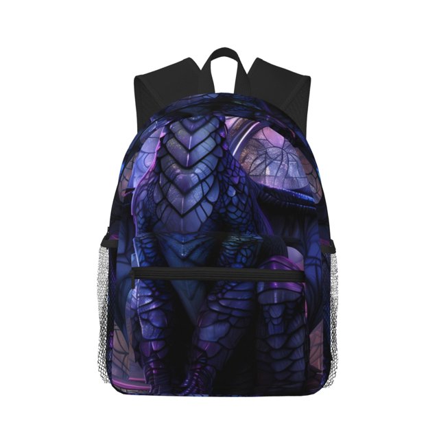 Sikiie Fantasy Dragon In Cathedral Print Backpack, Large Capacity Adjustable Shoulder Strap Laptop Backpack, Suitable for Travel, Business, Campus, Unisex