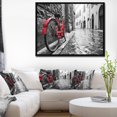 thumbnail image 4 of Design Art Retro Vintage Red Bike Framed Canvas Art Print, 4 of 4