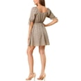 thumbnail image 3 of INSPIRE CHIC Junior's Sweetheart Neck Floral Puff Sleeve A-Line Mini Dress, 3 of 6
