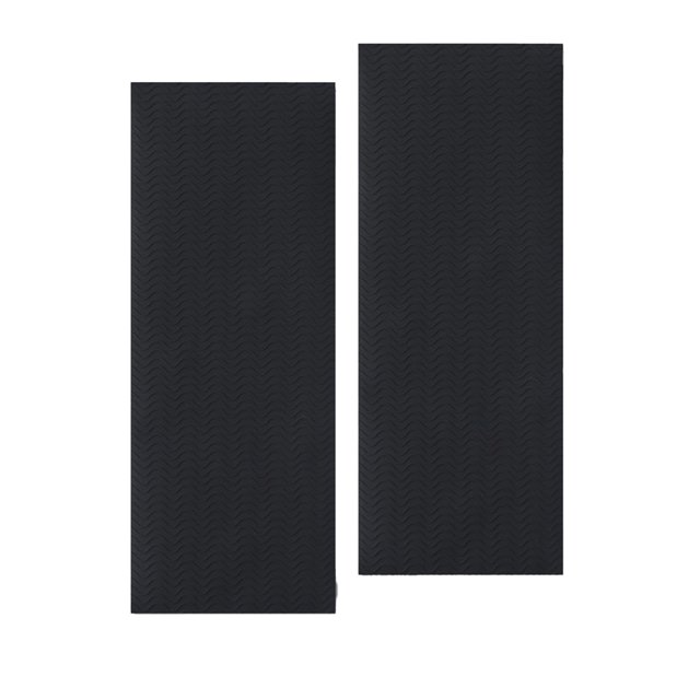 Z-159 Black Flexible Anti Slip Sole Tape Wave Design 2Pcs Pvc Material Adhesive Aid Activity