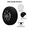 thumbnail image 2 of Wukai Housse de Pneu de Rechange Imprimé Méduse Rose pour Remorque RV, Imperméable PVC Faux Cuir Housse de Roue pour Camion, Remorque, RV, SUV, Campeur-14 Pouces, 2 of 6