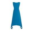 thumbnail image 4 of Ovzne Robes pour Femmes Robe pour Femme Robes pour Femmes Sans Manches Col Rond à Cordon Décontractée à Volants Robe Trapèze Courte Robe de Vacances Liquidation, 4 of 7