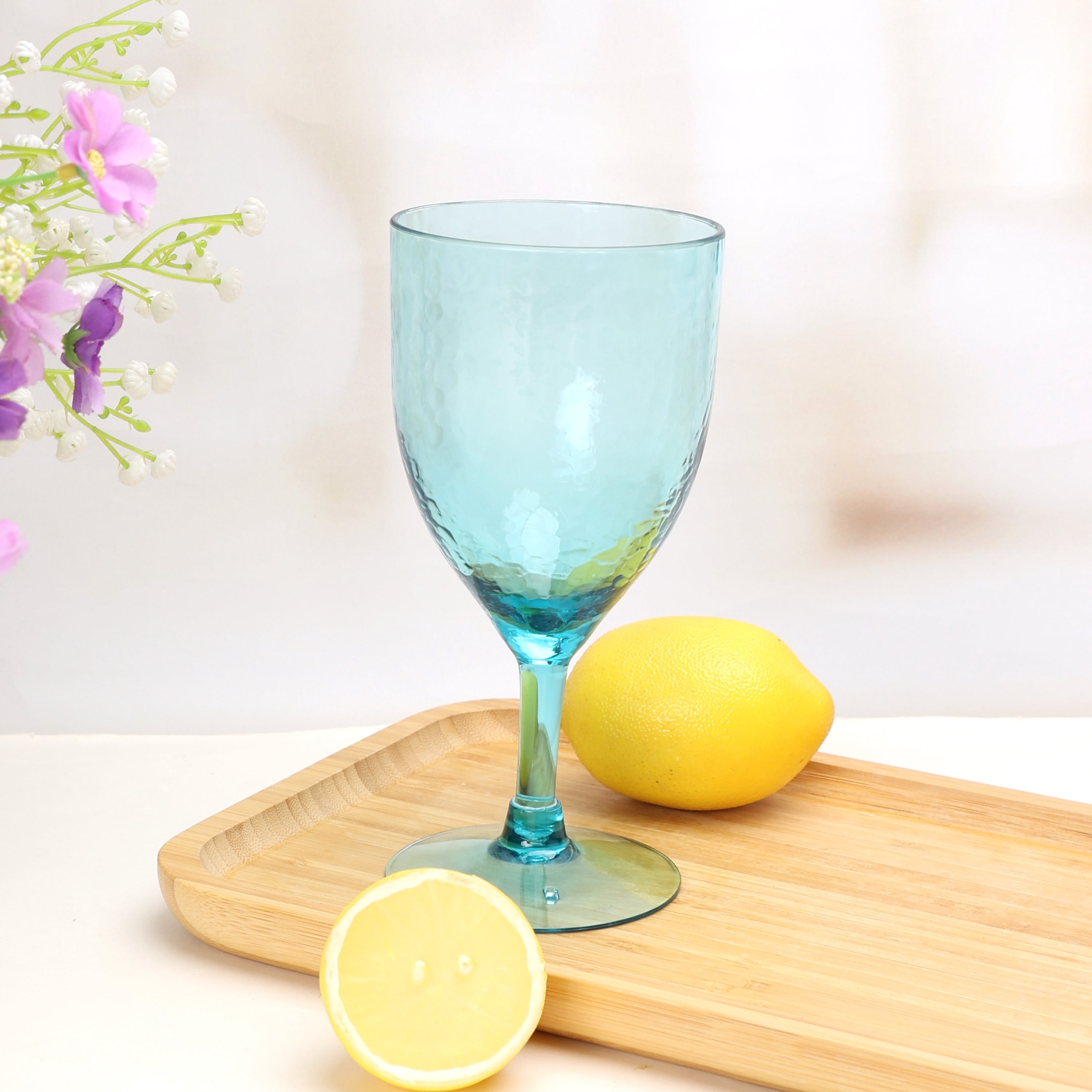 Hometrends Hammer Blue Acrylic Goblet 419mL