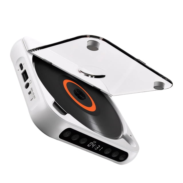 Thinsony Small And Portable CD Player With Headphones Enjoy Music Anywhere ForWireless white