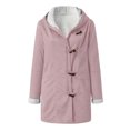 thumbnail image 2 of Innerwin Jacket Long Sleeve Ladies Coat Holiday Buttons Baggy Outwear Pink 3XL, 2 of 3