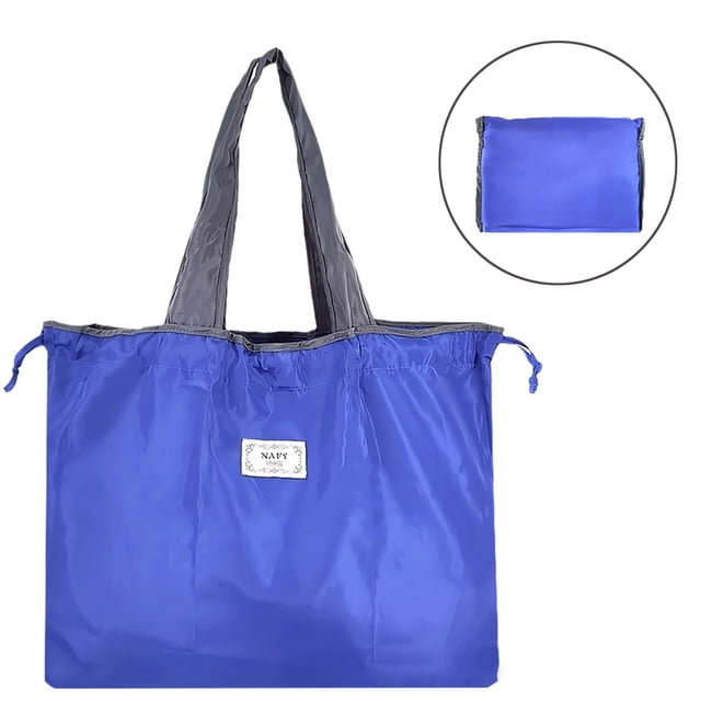 Reusable Grocery Bag Foldable, Washable Grocery Tote Strap, Large Capacity Drawstring Shopping Bag, Heavy Duty Shopping Tote, Wallet Bag For Pocket
