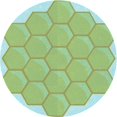 thumbnail image 1 of Ahgly Company Machine Washable Indoor Round Transitional Green Area Rugs, 6' Round, 1 of 7