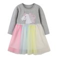 thumbnail image 1 of AAMILIFE Little Maven Robe Décontractée pour Bébés Filles Automne Rose Jolies Robes à Motif pour Enfants Mignonne et Confortable Vêtements pour Enfants 2-11 Ans, 1 of 2
