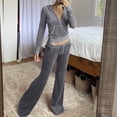 thumbnail image 1 of DPTALR Ensemble Décontracté pour Femmes avec Poche, Col Rond, Manches Longues + Pantalon, 1 of 7