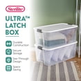 thumbnail image 2 of Sterilite 116 Quart Ultra Latching Clear Plastic Storage Tote Container, 12 Pack, 2 of 10