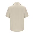 thumbnail image 4 of Admvng Chemises pour Hommes Décontractées Unies à Col Rabattu Boutonnées à Manches Courtes avec Poche P-3TG, 4 of 6