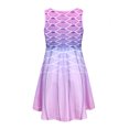thumbnail image 3 of FhsagQ Robes pour Filles Robe Sans Manches Col Rond Imprimé Floral pour Fête à la Maison Plage Printemps 7 Juillet Taille 8-10 Violet 7-8 Ans, 3 of 8