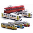 thumbnail image 4 of Modèle de Train Classique Tram Diecast Tirer avec la Musique LED Développement Jouet pour Enfants, 4 of 10