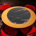 thumbnail image 3 of Shisuyan Round Tabletop Rotating Tray Black Marble Texture 1Pack 11.79x11.79in, 3 of 9
