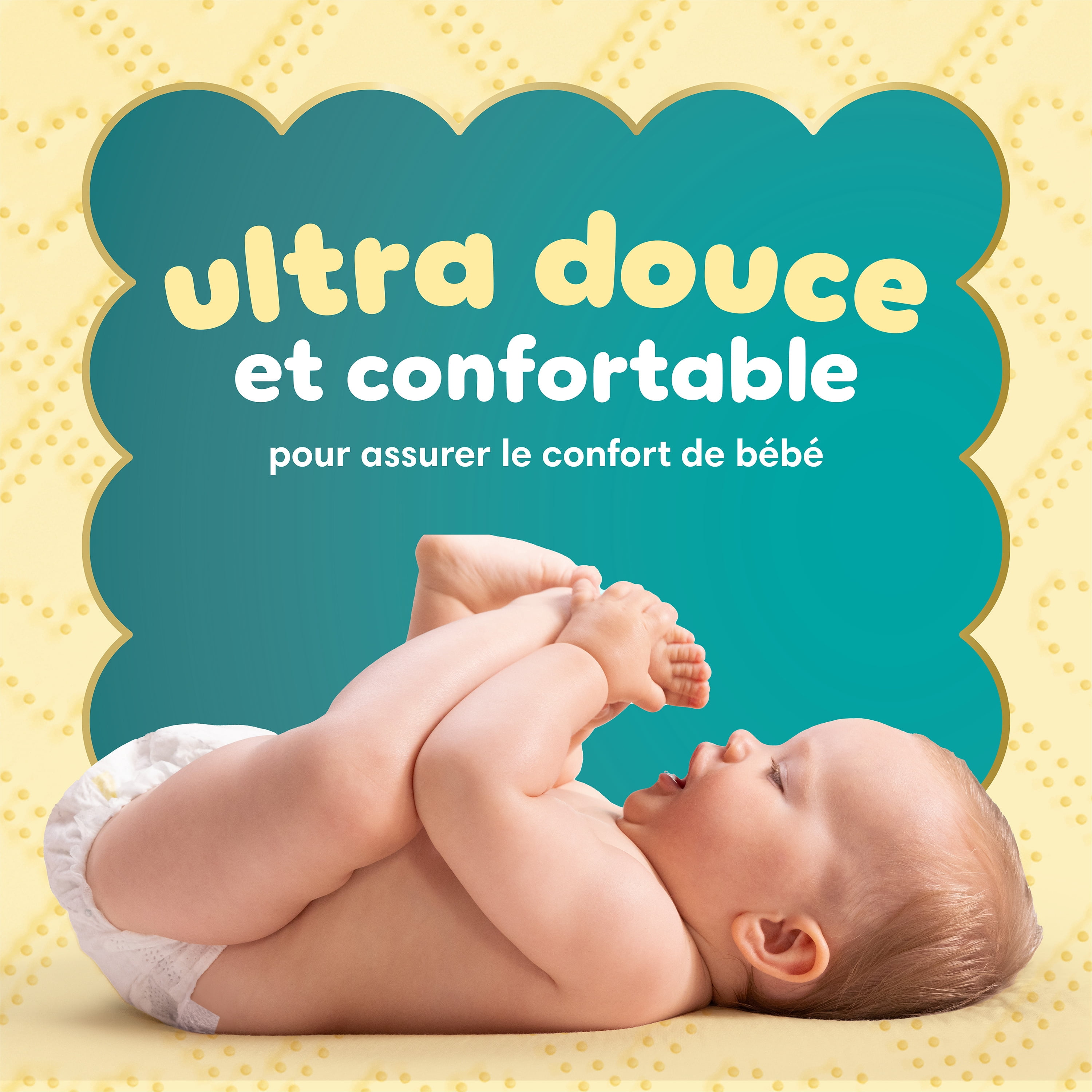 Pampers Swaddlers Couches, Taille 3 (13-26 lbs), Absorbantes, Garde Bébé au Sec et Confortable, Couche Jetable pour Bébé Sans Danger pour la Peau