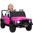 thumbnail image 1 of Qaba Land Rover Licensed Kids Ride on RC Car, 12V Toddler Ride on Toy Jeep Truck,  Gift for Boys & Girls, Pink, 1 of 10