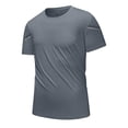 thumbnail image 1 of LNWUY Men's Plus Size Short Sleeve UPF 50+ T-Shirt Quick Dry Rash Guard Athletic Running Swim Top Tee Performance Water Shirts Gray L, 1 of 3